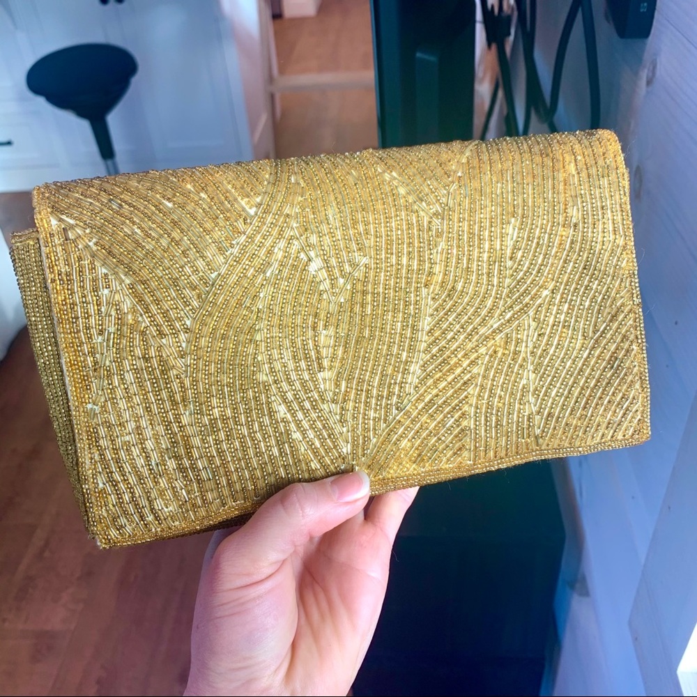 Vintage gold clutch
